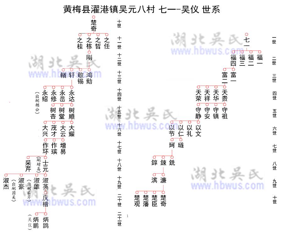 吴仪家族族谱——光绪黄梅七一公支《吴氏宗谱》