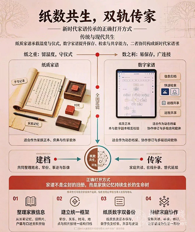 纸数共生，双轨传家：新时代家谱传承的正确打开方式
